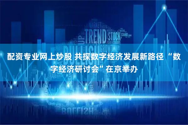 配资专业网上炒股 共探数字经济发展新路径 “数字经济研讨会”在京举办
